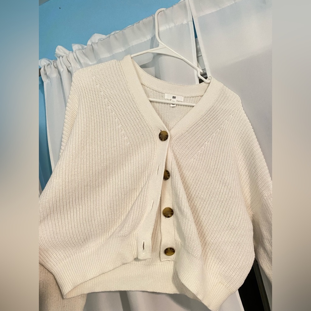 White Cardigan Sweater